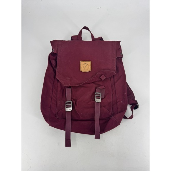 Fjallraven‎ Foldsack No. 1 Canvas Backpack in Burgundy Red main image 4